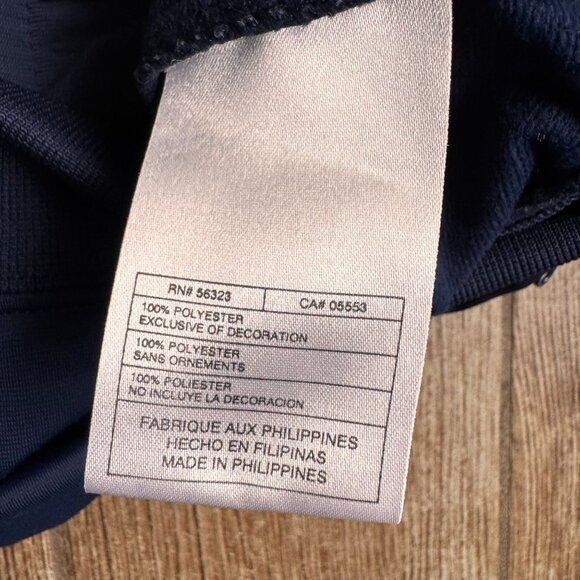 Vtg Nike Mens Navy Track Jacket Size XL Philippines Chest Striped Gray Tag 90s - Picture 3 of 7